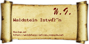 Waldstein István névjegykártya