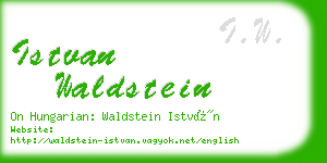 istvan waldstein business card